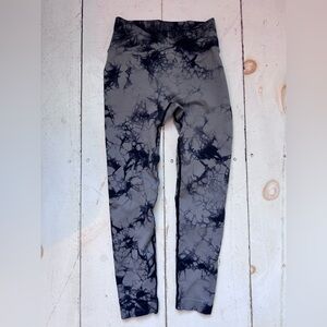Women’s Tie-Dye Leggings - Black and Gray XXS